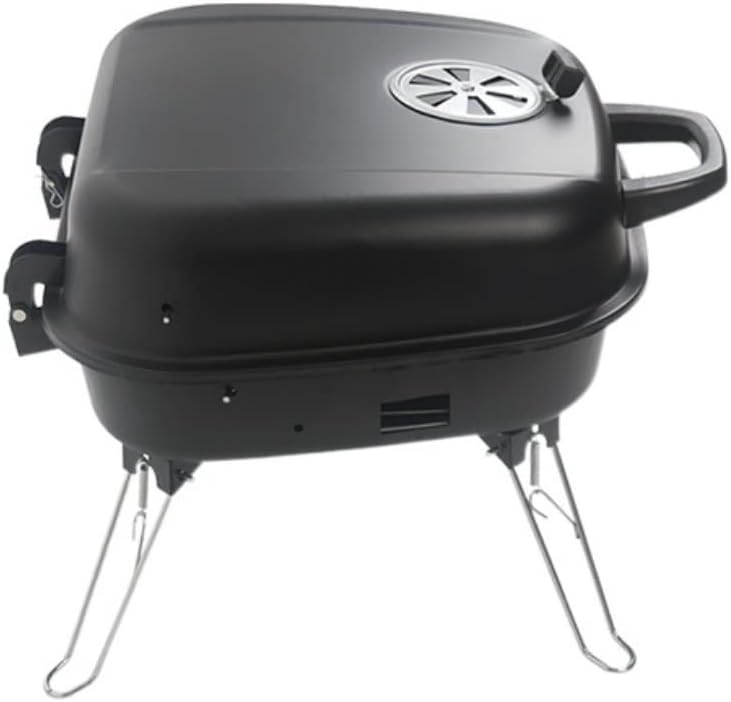 BBQ Grill Barbeque Grill Barbecue Shelf Outdoor Charcoal BBQ Grill Portable Use Barbecue Shelf Barbeque Grill for Camping (Black)