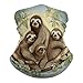 LDGSUPH Sloth Family Neck Gaiter for Adult Soft Dust-proof Windproof Face Cover Fashion Neck Cozy Gator Scarf Multipurpose Sunscreen Breathable Bandana Face Mask Scarf
