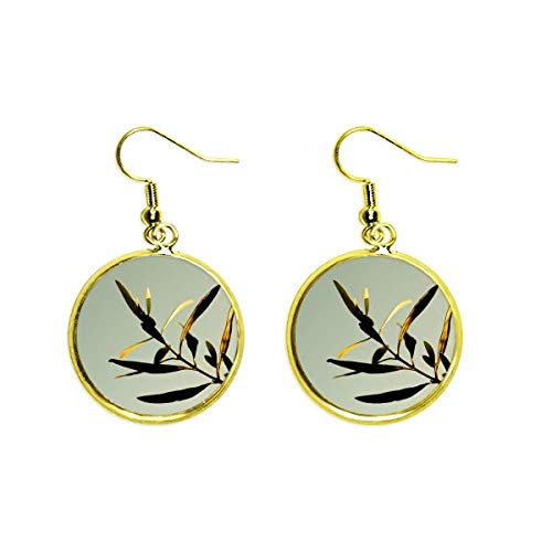 Pendientes de hoja dorados largos estilo drop para mujer joyería elegante 1