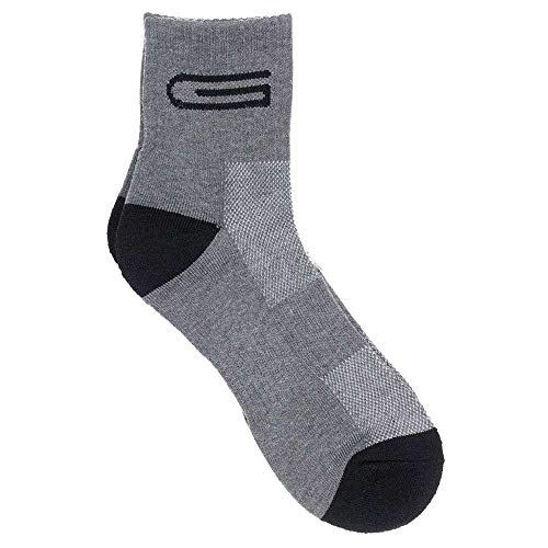 Golberg G Men’s Hiking Walking Outdoor Recreation Wicking Socks - Mid-Calf Cushion Crew Socks - 6 Pack - Charcoal Gray #TOP2