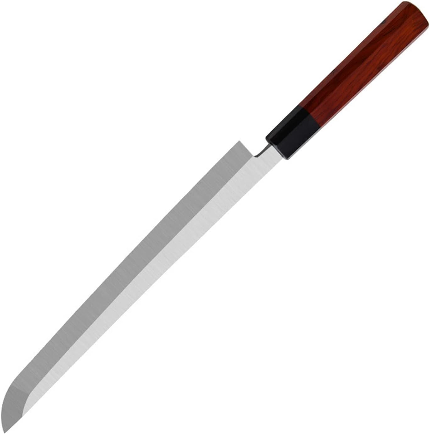 9/10/11/12 Inch Yanagiba Sashimi Knife Damascus Steel Slicing Ham Filleting Fish Japanese Kitchen Knives Wood&Horns Handle(11 inch Samaru Knife)