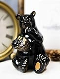Ebros Western Rustic 'I Love Honey' Black Bear with Honeycomb Beehive Figurine Bears Decorative...