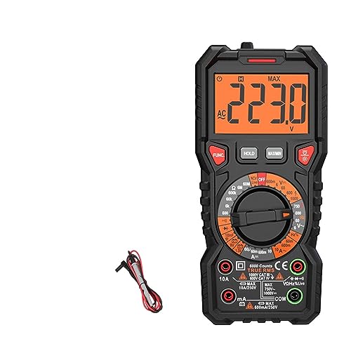 Multimètre numérique 1000V 10A Ohm NCV avec capteur de température pour tension alternative