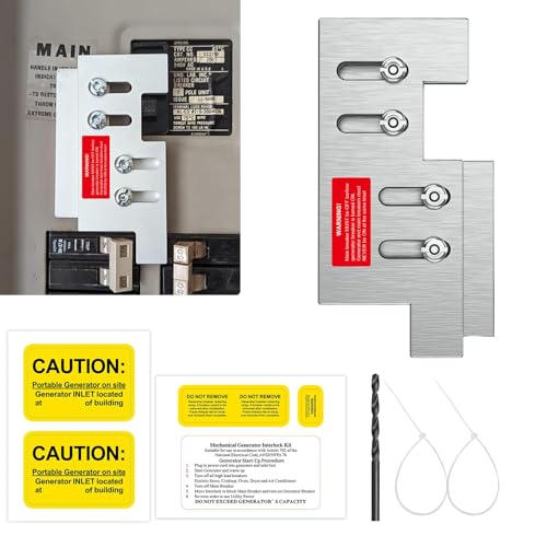 HUBRV Generator Interlock Kit Compatible with Eaton or Cutler Hammer Vertical Throw CH Series CH5 150 or 200 amp 2 1/4 Spacing Between Main and GEN Breaker