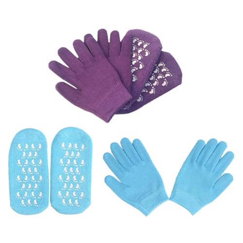 OUNONA 2Juegos Calcetines de Gel Hidratantes y Guantes Manos Cuidado de Spa Pies y Manos Protección y Suavidad Hidratación Profunda y Cuidado