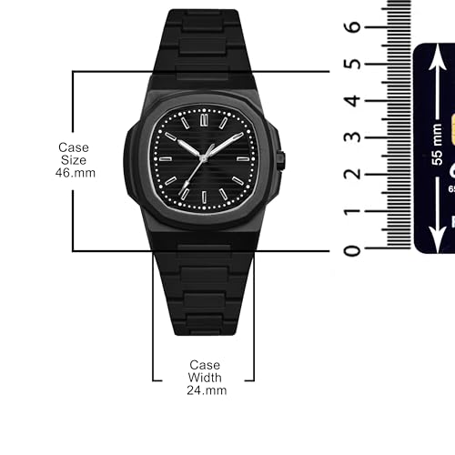 Image of Acnos Minimalist Black Men's Watch - Luxury Bracelet Watch | Modern Business Casual Wristwatch