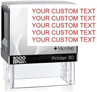 Custom Self-Inking Stamp - Up to 5 Lines - 5 Color Choices
