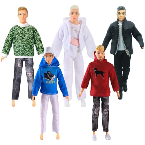 walenbily Kleidung Winter 18pcs 30cm Puppenzubehör Set 3 Jacken 2 Pullover 3 Lange Hosen 3 Unterwäsche 3 Paar Schuhe 2 Hüte 2 Shorts Passend für 11,5 Zoll Mädchenpuppen ohne Puppe