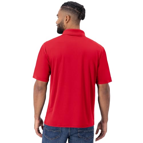 Hanes mens Hanes Sport Men's Cool Dri Men's Performance polo shirts, Deep Red, Large US, O4800 by Hanes - Used condition - Image 2