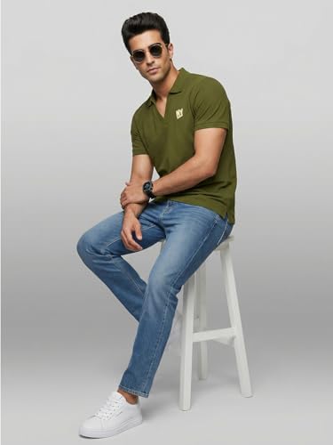 Image of Veirdo Men's Stylish Polo T-Shirt with Chest Pocket Print, Regular Fit Half Sleeve Casual Wear, Solid Summer Fashion for Office, Travel & Outings (S-2XL)