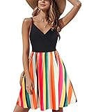 II ININ Women's Summer Beach Dress 2024 Casual Vacation Outfits Spaghetti Strap Sundress Floral Boho Hawaiian Tropical Dress