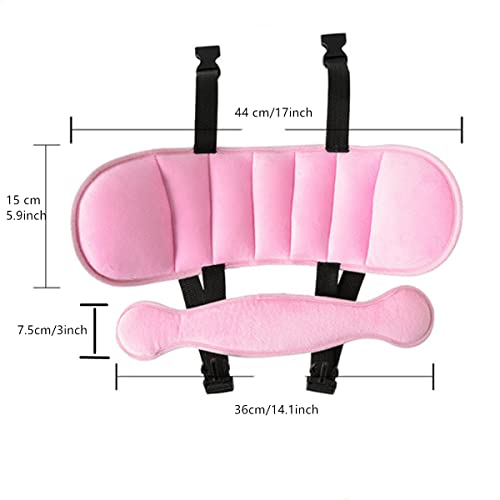 Image of Car Seat Head Support Band, Safety Car Seat Neck Relief, Adjustable Child Car Seat, Infants and Baby Head Support(Pink)