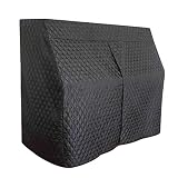 Klavierabdeckung, Vorder- Und Rückseite Vollständig Abgedeckt, Doppelseitig Wasserdicht, Gestepptes Rautenmuster, Passend Für Standard-klaviere, Staubdicht, Schwarz 152 * 32 * 118cm