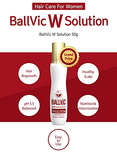Ballvic W Solution - Scalp Care Hair Growth Serum, Biotin Hair Regrowth Treatment For Women, Caffeine Tonic Serum Scalp Treatment, Roll-On Thinning Hair Loss Remedy, Hair Serum For Damaged Scalp, 50G #TOP2