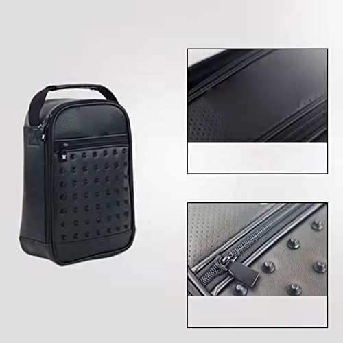 Knfut Shoe Organizer Bag, Shoe Bag, Sporting Goods Storage Bag, Handbag, Clutch Bag, Zipper Fashion Rivet, Trend Bag, Golf (Color : White) #TOP2