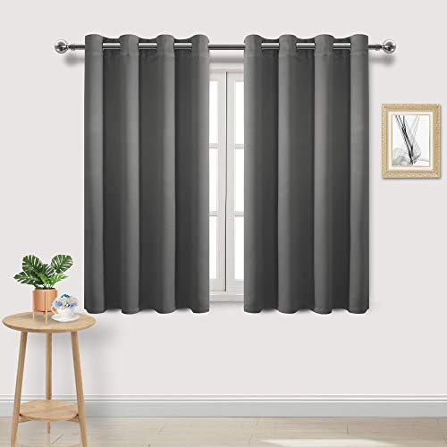 Image of DWCN Blackout Curtains for Bedroom Living Room 52 x 54 Inch Long Dark Grey