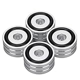 Cocoarm Lautsprecher-Isolations-Spike-Ständer, Lautsprecher-Spikes aus Aluminiumlegierung, Anti-Vibrations-Füße für DAC-Verstärker, Plattenspieler, CD-Player, 4 Stück (Silver)