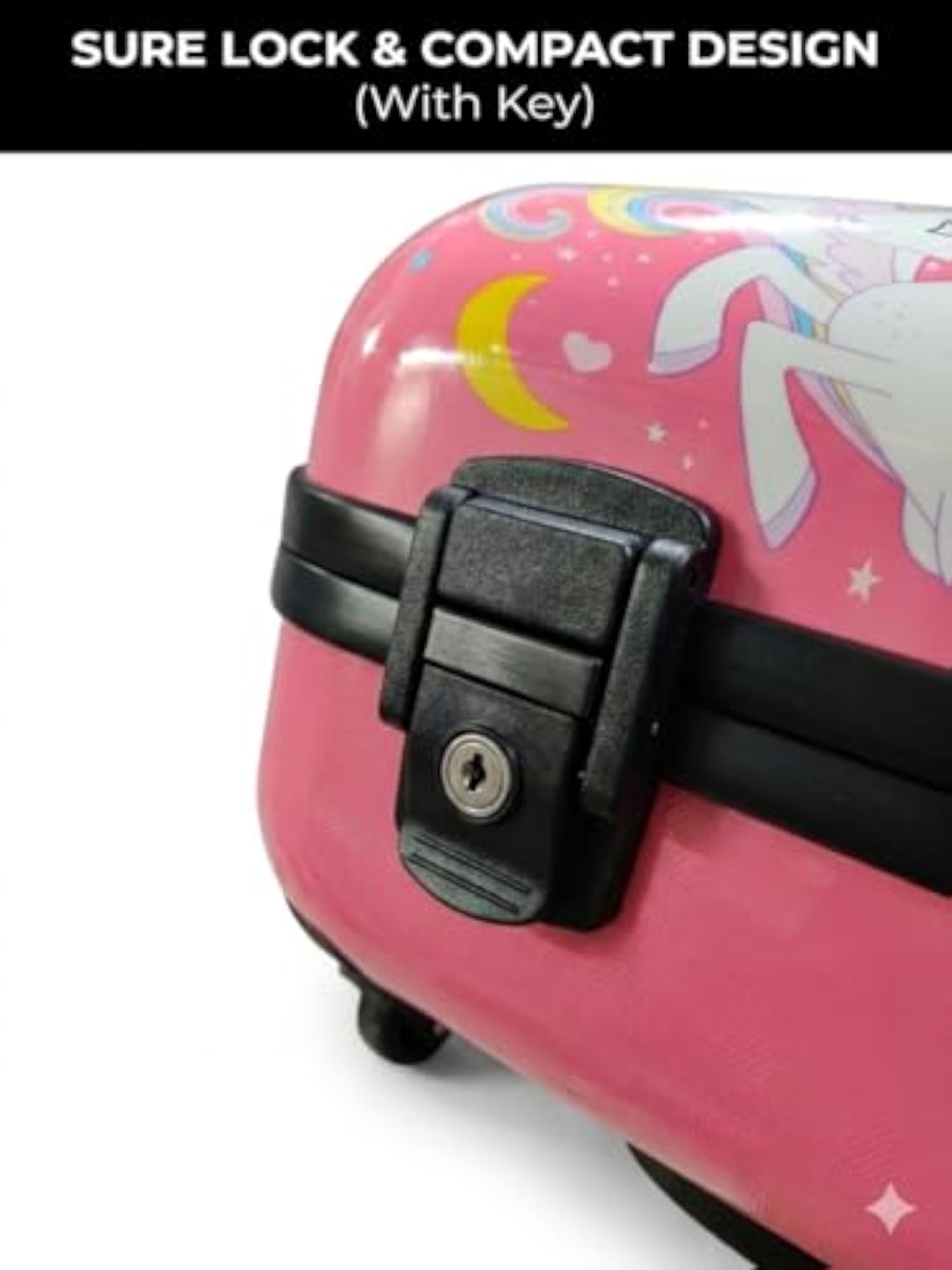 Small Protective Carry-on Suitcase for Kids, Princess Design