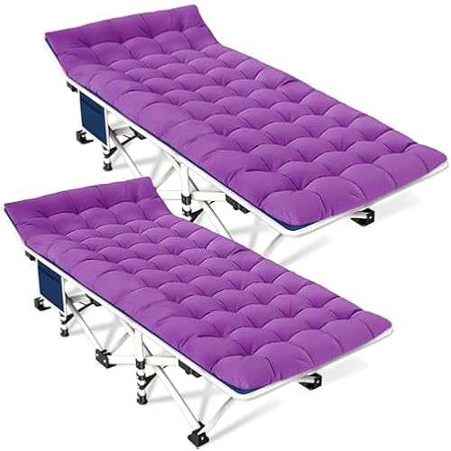 2 Pack Camping Cot with Mattress,Camping Bed,Folding Cot