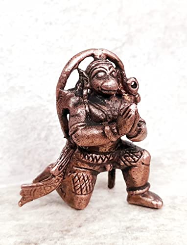 Image of Copper Idols, 1.5 inches, Copper Handmade Hanuman, 48 Grams, Patina Antique Finish, Pack of 1 Piece