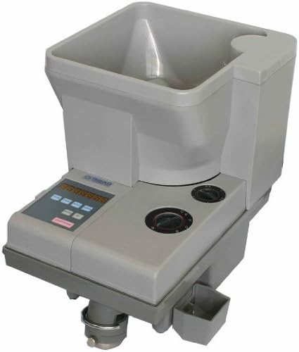 CS-50 Automated Hopper High Speed Coin Counter/Sorter, 1800 Pcs/Min Counting Speed, 4500 Coins Hopper Capacity, High Speed Counting, Continuous or Presettable Batch Counting, Easy Operate