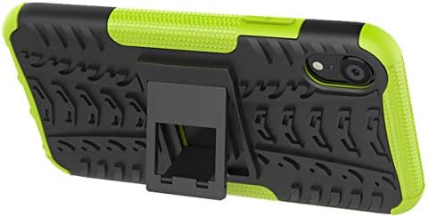 ALDHOFA iPhone X Case,iPhone Xs Case Heavy Duty Shock Proof Rugged Armor Protective Phone Case,Dual Layer Hybrid Cover with Kickstand for iPhone X/Xs (Green)