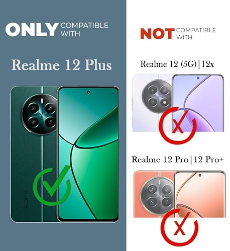 Image of Jkobi Lifetime Anti-Yellow MagSafe Compatible Clear Back Cover Case for Realme 12 Plus (Sleek Hard Crystal | Shockproof and Camera Protection)
