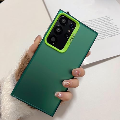 Coque Samsung S22 antichoc avec revêtement mat anti-glisse et couleur verte élégante