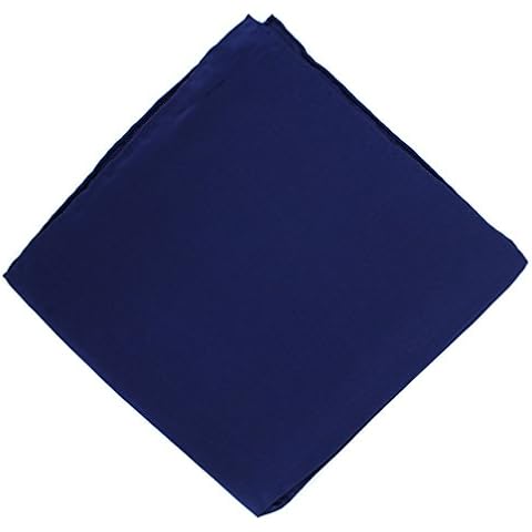 Navy Plain Silk Handkerchief by Michelsons Cover