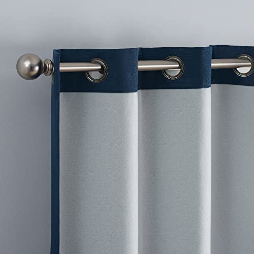 Eclipse Talisa Insulated Noise Reducing Blackout Grommet Window Curtains for Living Room (2 Panels), 37 in x 84 in, Indigo by Eclipse - Image 7