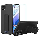 Case for Wiko Life 3 U316AT Phone Case, Stand Case with Tempered Glass Screen Protector,Hidden Foldi
