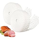MIPIACE 2 Piezas Red de Jamón 3m Malla Elástica para Carne Malla para Asar Carne Blanca Elástica Red De Carne Red de Cocinar para Carne para Almacenar Colgar Guardar Jamón Freír Cocinar Carne Asar