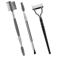 Wimpernbürste Augenbrauen Bürste Wimpernkamm Wimpern Bürste Wimperntrenner Brauenkamm & Wimpernspoolie Professionelle Augen-Makeup-Werkzeuge (3er Set)
