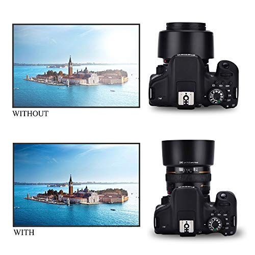 Jjc Lens Hood Shade For Canon Ef 50Mm F/1.4 Usm Lens Replaces Canon Es-71Ii Hood Reverse Attaching -Black #TOP6