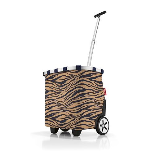 reisenthel carrycruiser Sumatra – Tragbarer Einkaufstrolley mit stabilem Aluminiumrahmen, Schultergurt und herausnehmbarer Netz-Innentasche – Aus wasserabweisendem Material