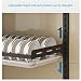Organizador de acero inoxidable negro de 2 niveles para secar platos, frutas...
