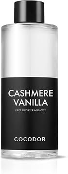 COCODOR Reed Diffuser Oil Refill/Cashmere Vanilla/6.7oz200ml/1 Pack/Home Fragrance, Scented Oils, Oils for Reed Diffuser, Bathroom Home Decor