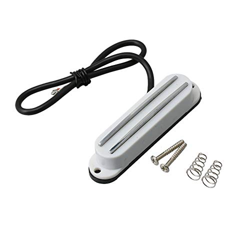 Yibuy Double Rail Coill Magnétique Micro Humbucker Guitare Électrique Blanc Cover