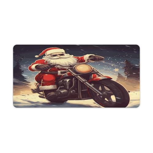 Santa Claus Biker Large Desk Pad 30x60 cm Rubber