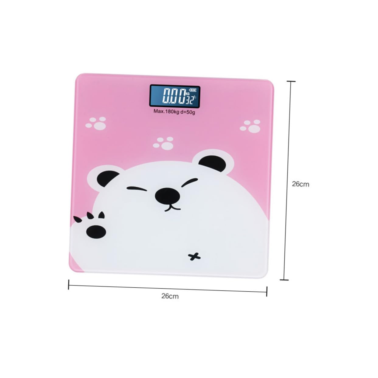 Digital Scale Max Capacity High Precision Electronic Weight Scale with Cartoon Pink Design Durable Safe Material for Home Use Multi Functional Weighing for Boy Girl Adults Pets