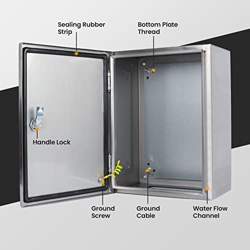 Stainless Steel Electrical Box Outdoor Electrical Junction Box 8"X4"X10" #TOP1