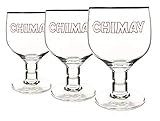 Chimay 3-Pack Original Goblet Chalice Beer Glasses, 33cl