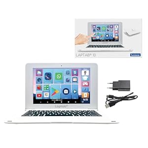 Lexibook LAPTAB 10, Portátil con Pantalla táctil, Diseñado para Toda la Familia, Contenido Educativo y Divertido, Powered by Android, Control Parental, Ultrafino y Ligero (LT10ES)