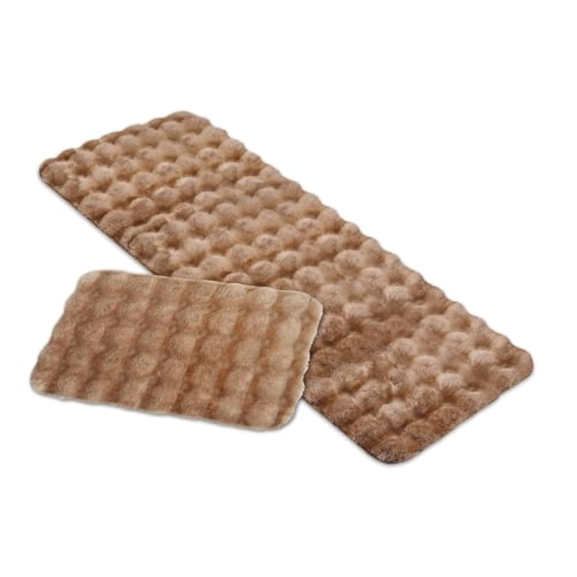 Faux Rabbit Fur Bedside Runner Rug, Anti-Skid