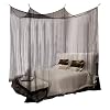Luifel klamboe, opvouwbaar klamboe, duurzaam voor volledig tot kingsize bed(black)
