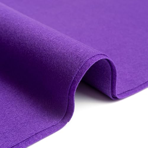 IPEA Tela de Fieltro Morado - Gran Retazo 190 x 100 cm - Made in Italy - Fieltro Suave de Color Liso para Ropa, Accesorios, Decoraciones, Creaciones, Patchwork - Tela para Costura