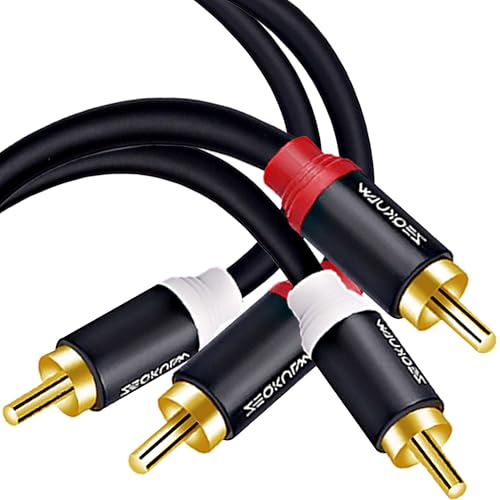 ZEQKULW 2RCA Audio Video Cable 3.3 ft 2RCA Male to 2RCA Male Stereo Audio RCA Cables Dual Shielded Gold-Plated 2 RCA Stereo Cable for car Audio Cord Hi-Fi Systems or Home Theater