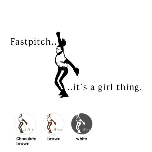 Vinyl Softball Wall Decal Fastpitch It's A Girl Thing Inspirational Quotes Phrases Mural Wall Art Sticker Black #TOP2