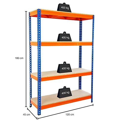 Schwerlastregal Schmidt Security Tools 180x120x45 cm Steckregal