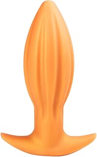 Ultral Soft Butt Plug, Flexible Liquid Silicone Anal Plug Prostate Massage G-spot Stimulator Anal Trainer Kit for Beginner Advanced Players Sex Factory (L)